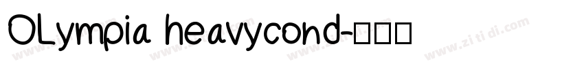 OLympia heavycond字体转换